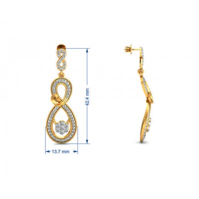 Infinity Dangle Drop Diamond Earrings